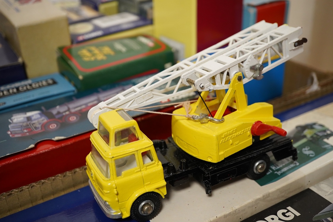 Forty boxed diecast commercial vehicles by Corgi, Corgi Classics, etc., including vehicles from the Guinness series, Vintage Glory of Steam, Eddie Stobart, etc., together with a few repainted Dinky Toys, including a Fode